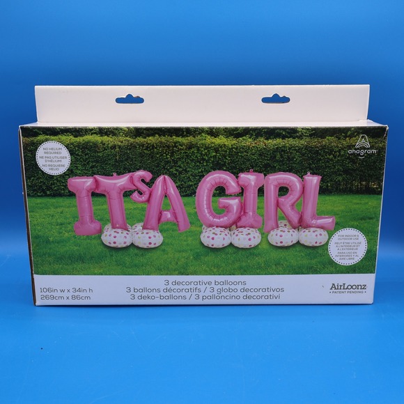 Anagram Other - It's A Girl Balloon Kit For Baby Shower Party Decor